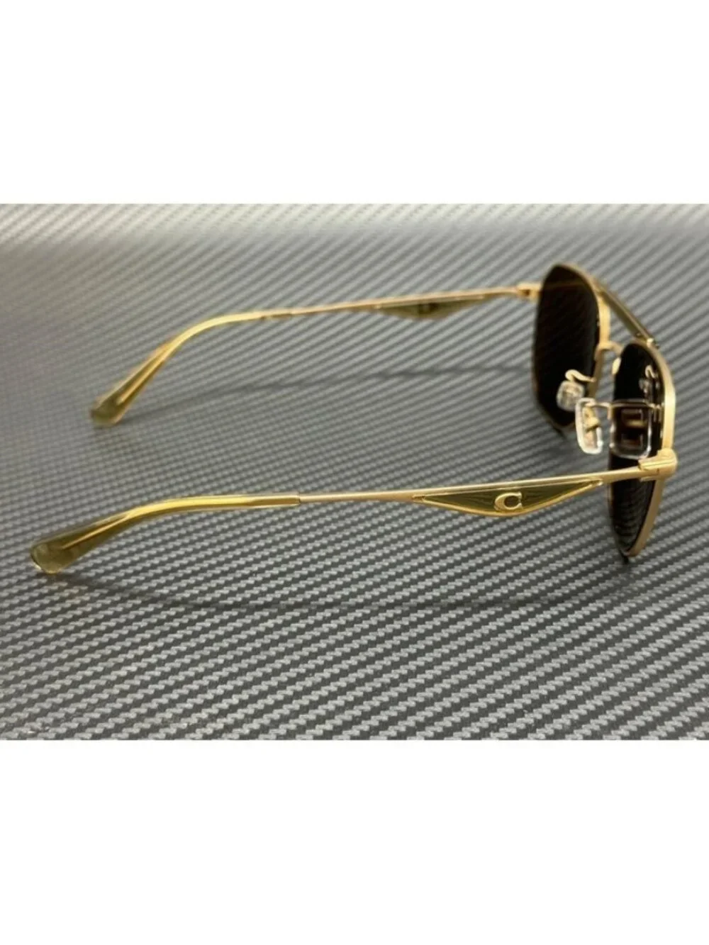 New Coach Men Satin Gold Sunglasses 57-19-150